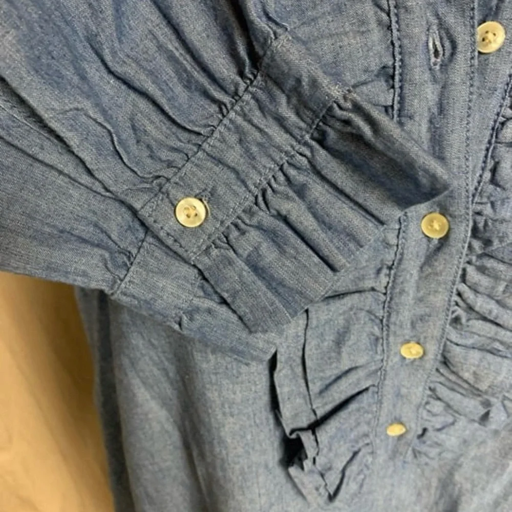 J. Crew Blue Long Sleeve Dress - Picture 3 of 9